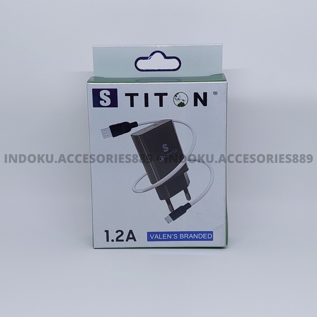 Charger TITON Valen's Branded 1 Port USB 1.2A MICRO