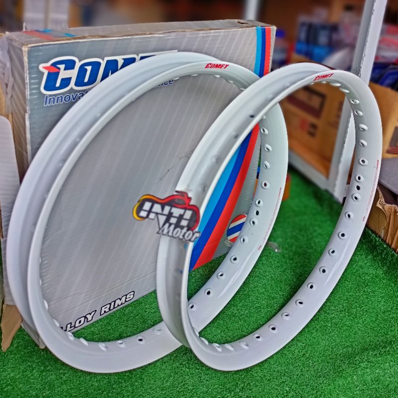 Velg COMET / FEDERAL 140/160 RING 17 DEPAN BELAKANG WHITE SUPER PUTIH U SHAPE ROSSI Veleg Rosi 14017
