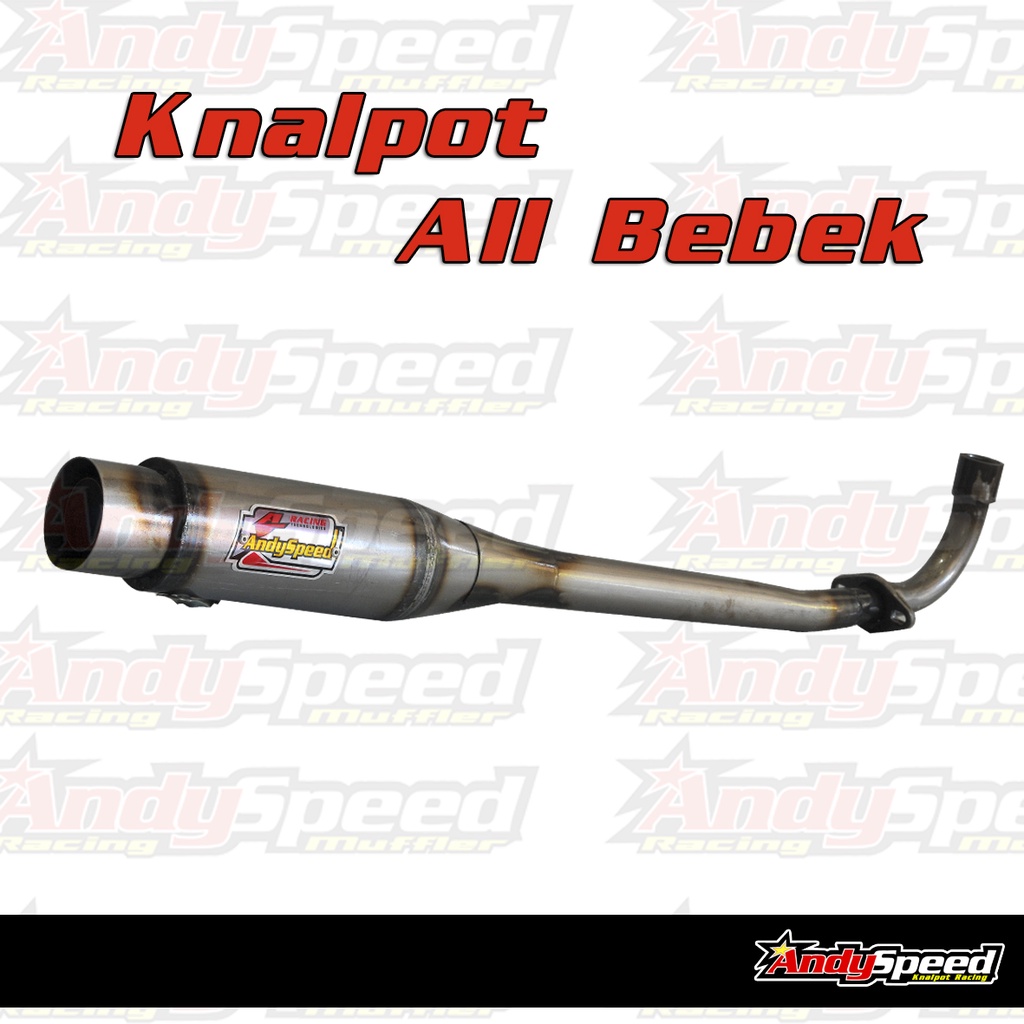 Knalpot all bebek BLADE SUPRA125 KHARISMA model ahau merk andy speed