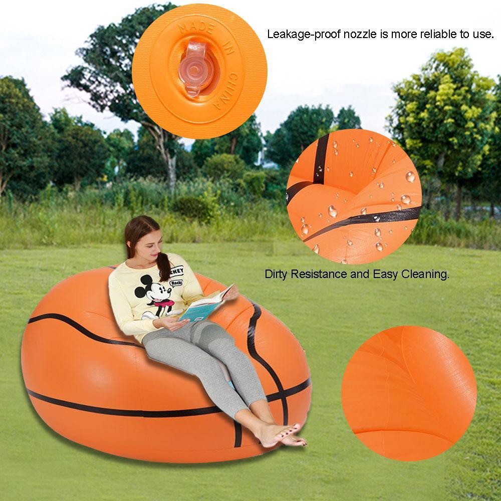 BasketBall Chair Yang Dapat Dikembungkan Bean Bag Kursi / Sofa / Inflatable Sofa Malas.