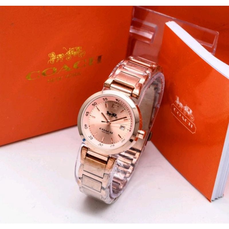 BEST TREND Jam Tangan Coach Rantai Wanita Free Box Exlusive Jam Tangan Terlaris Rantai Fashion Wanita