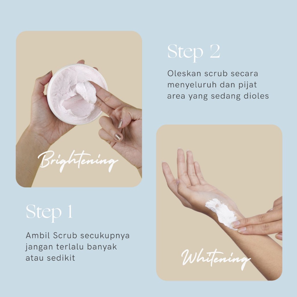 BRIGHTENING WHITENING SCRUB BEAUSHINE (LULUR PEMUTIH BPOM)
