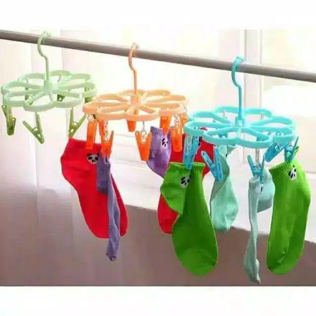 Gantungan Jemuran Kaos Kaki Model Bulat
