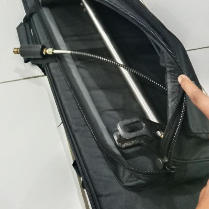 2t7Sh--tas senapan/pcp/uklik/gejluk kotak hitam dengan kantong pompa 120cm