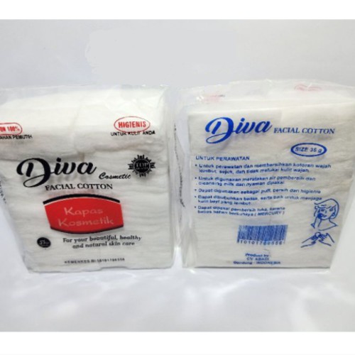 Kapas Putih Untuk Wajah Facial Cotton Cosmetic Merk Diva