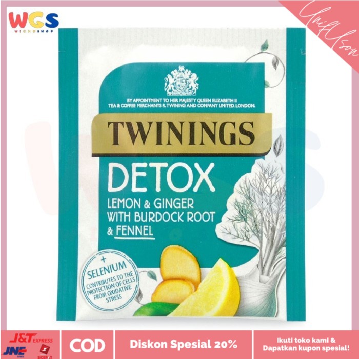 

⭐COD⭐ Twinings Tea Superblends Detox Lemon Ginger n Burdock Root 20 Tea Bags