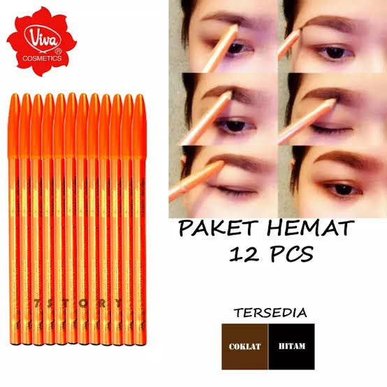 Pensil Alis Davis 1 LUSIN [ 12PCS ] PENSIL ALIS DAVIS Orange - Pensil Alis Davis Kosmetik