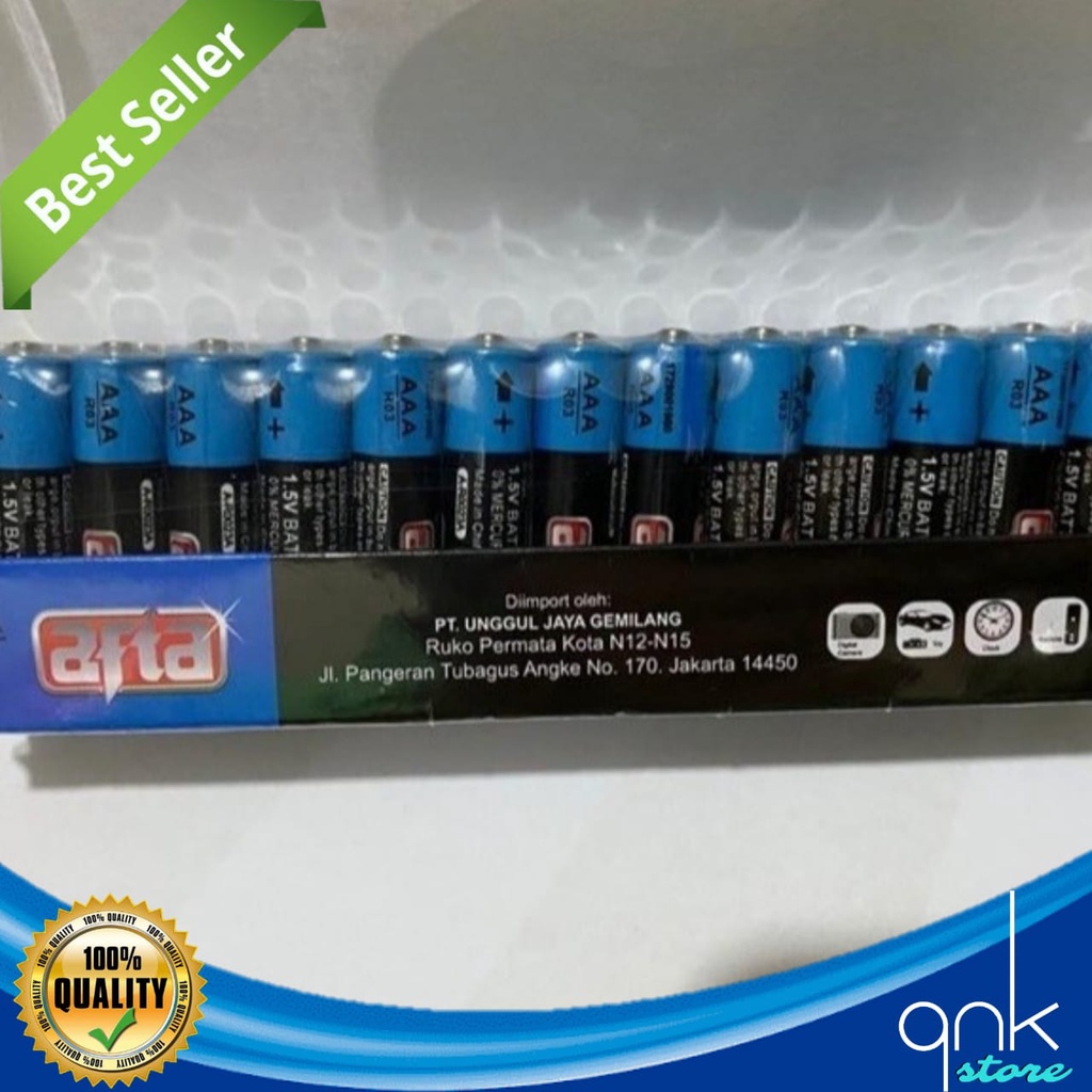 Baterai Afta Battery Ukuran AAA Batre Afta Batrey A3 /A4 Per 4pcs