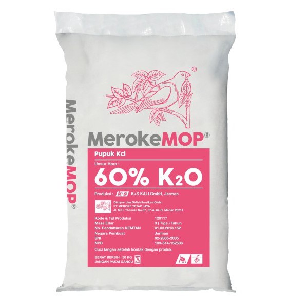 Pupuk KCL Meroke MOP 50kg MerokeMOP 1 Zak Karung 50 Kg Tanaman Buah