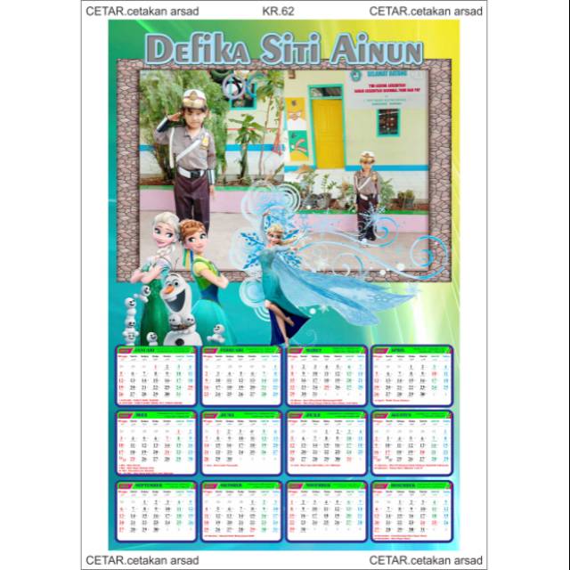 

KALENDER FOTO CUSTOM FROZEN. KR62