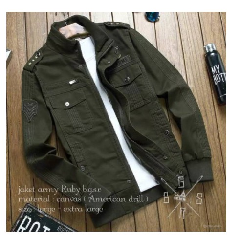 Jaket Army Ruby B G S R Jaket Kanvas New Style Shopee Indonesia