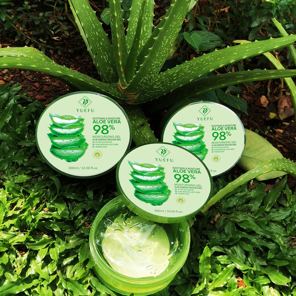 YUEFU Aloe Vera Gel 98% 300 Gr/ml Lidah Buaya Gel