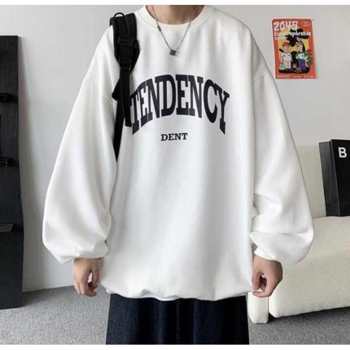 TENDENCY SWEATER SWITER SWETER OVERSIZE CREWNECK PRIA WANITA