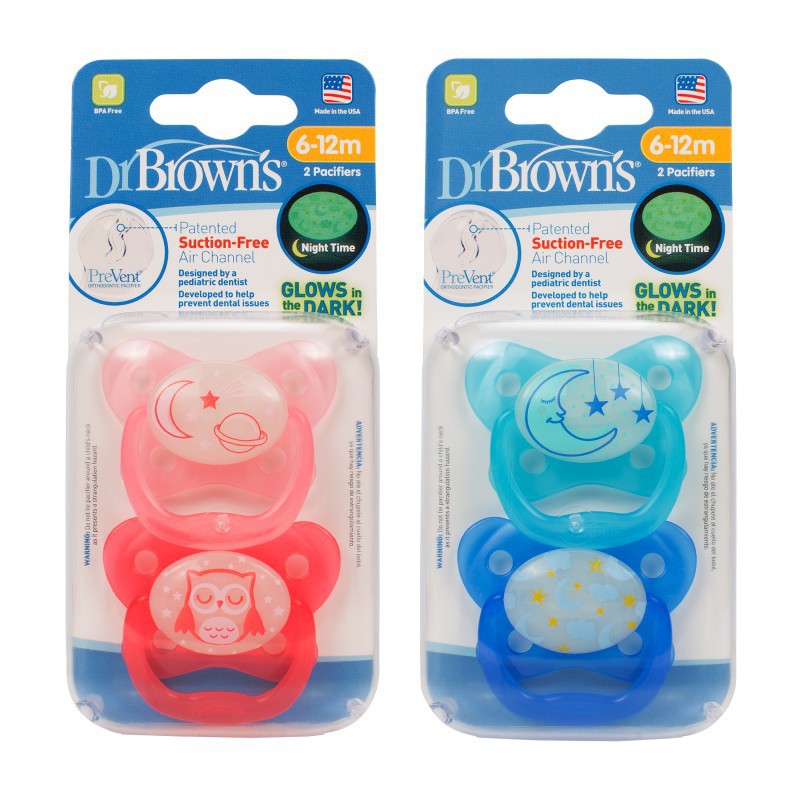 Dr. Brown's Prevent Glow In The Dark 6-12m (Tersedia Pilihan Warna)
