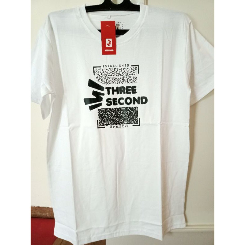 T-shirt 3SECOND kaos distro 3second pria wanita original Top brand