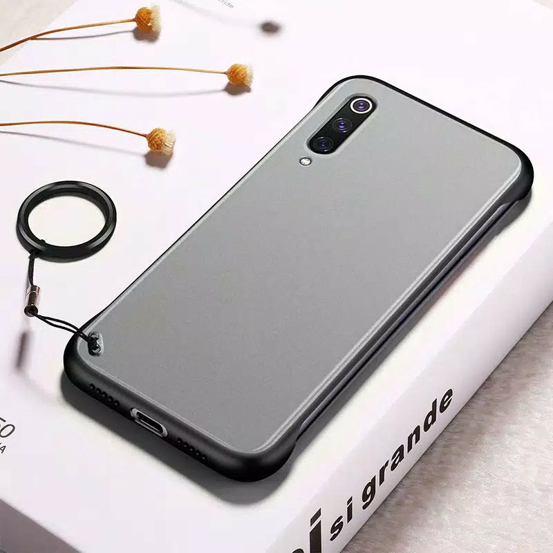 Samsung Galaxy A21 Hard Case Frameless Transparent Matte Fingger Ring Casing