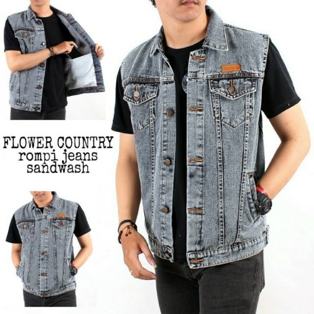 vest denim