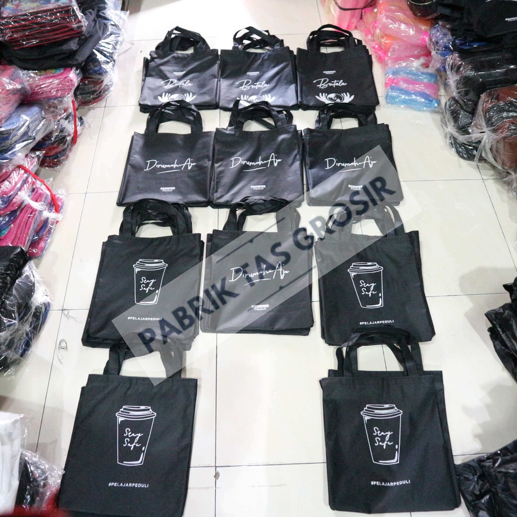 Jual Grosir Totebag Custom Murah Tas Sablon Bordir Seminar KIT Promosi Diklat Sponsor Bagus Kekinian