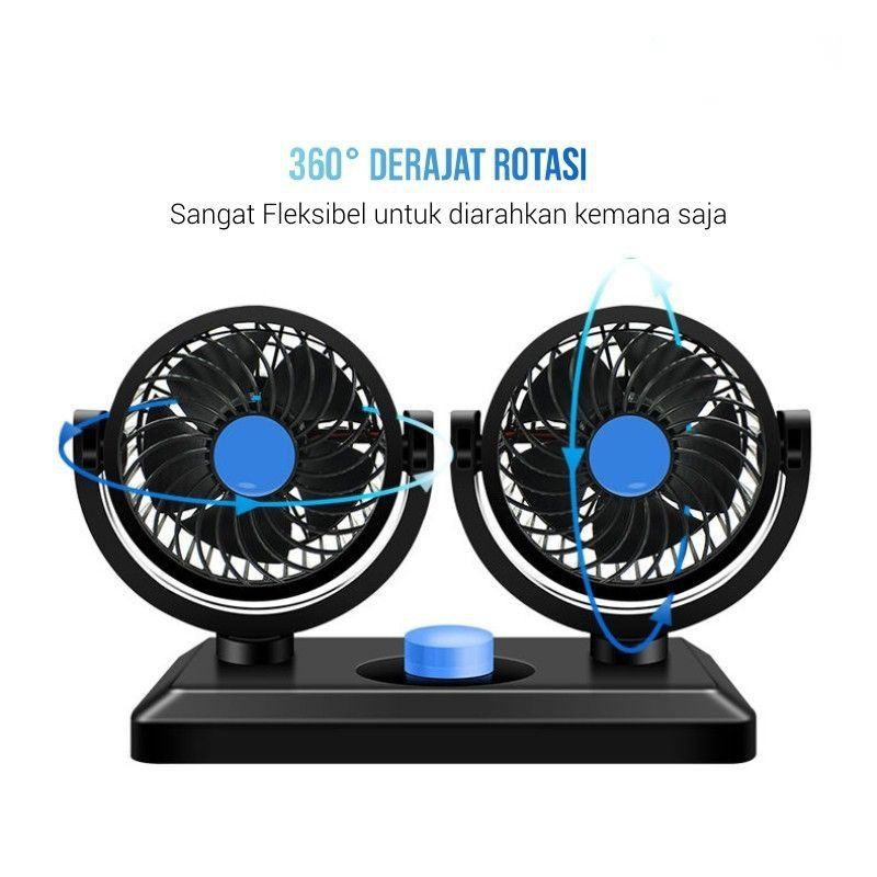 kipas angin mobil 12v /24v kipas mobil/car cooling double fan