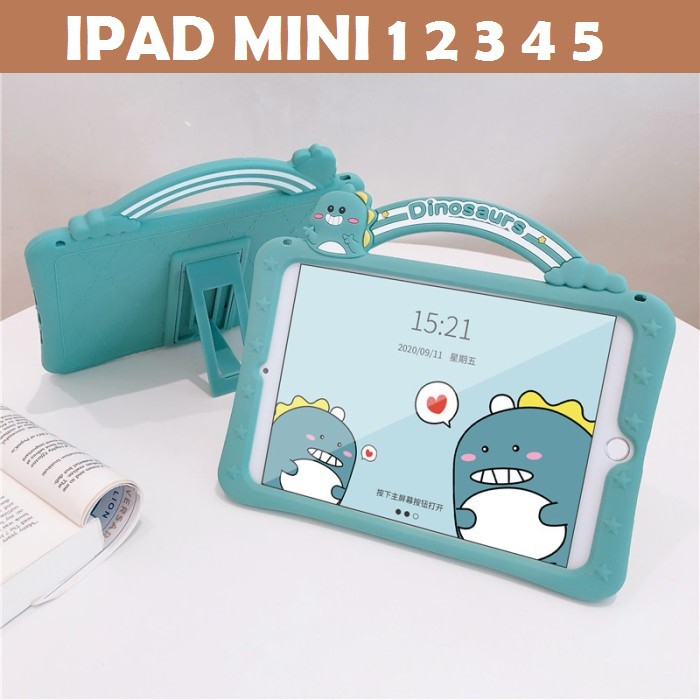 IPAD MINI 1 2 3 4 5 KIDS CASE DINO SOFTCASE SILIKON SOFT CASING ANAK