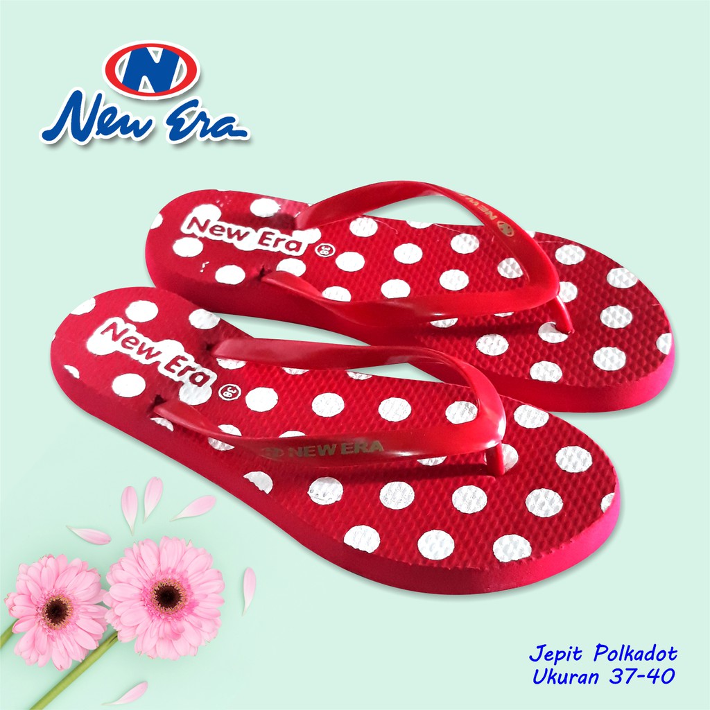 RERE Sandal  Jepit  New  Era  Sandal  Jepit  Wanita  Polkadot 