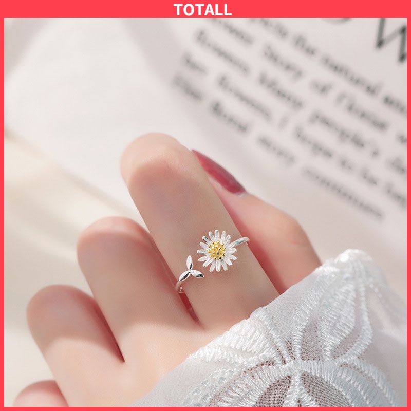 [✅READY STOCK] Ready stock 1PC Korean Cincin Daisy Bunga Untuk Wanita Fashion Aksesoris COD  Penjualan Panas Mode