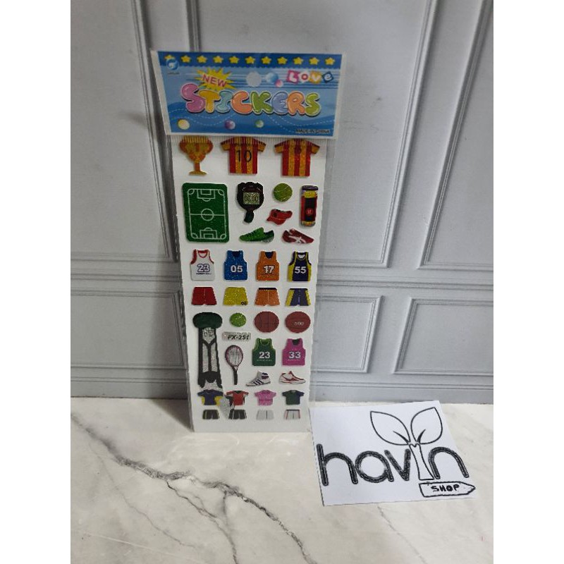 sticker gambar/sticker anak/Stiker Hologram-Baju BOLA