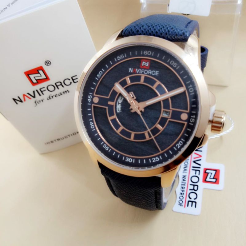 Jam tangan Naviforce 9151 kulit original