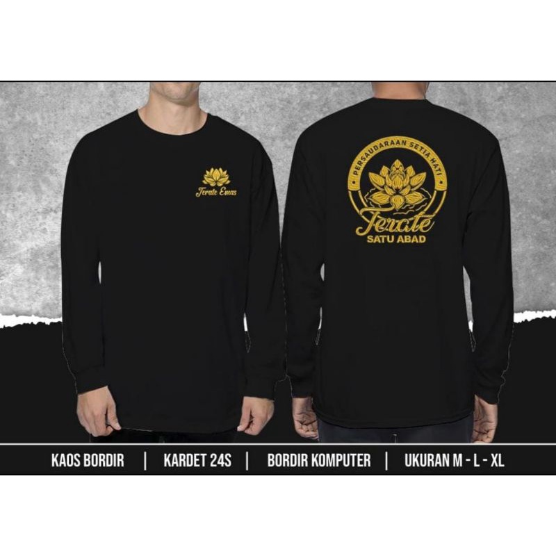 KAOS PSHT BORDIR PANJANG-KAOS PSHT SATU ABAD-KAOS PSHT DISTRO-KAOS TERATE EMAS-KAOS