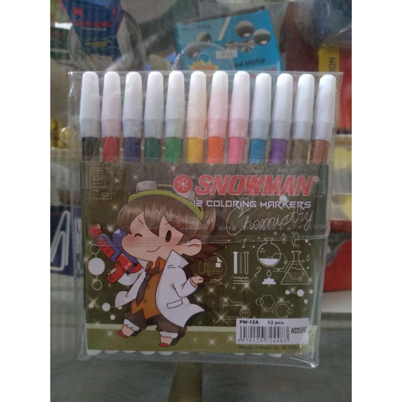 

spidol snowman 12 warna