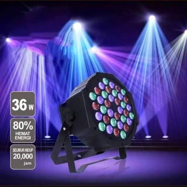 LAMPU DISCO LED PLAT 18 LED / 36LED/ lampu sorot panggung /Lampu Par Disko