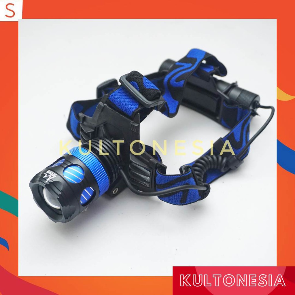 Senter Kepala / Headlamp | Cahaya Putih dan Kuning LED 2 CREE Mitsuyama MS-2811SC