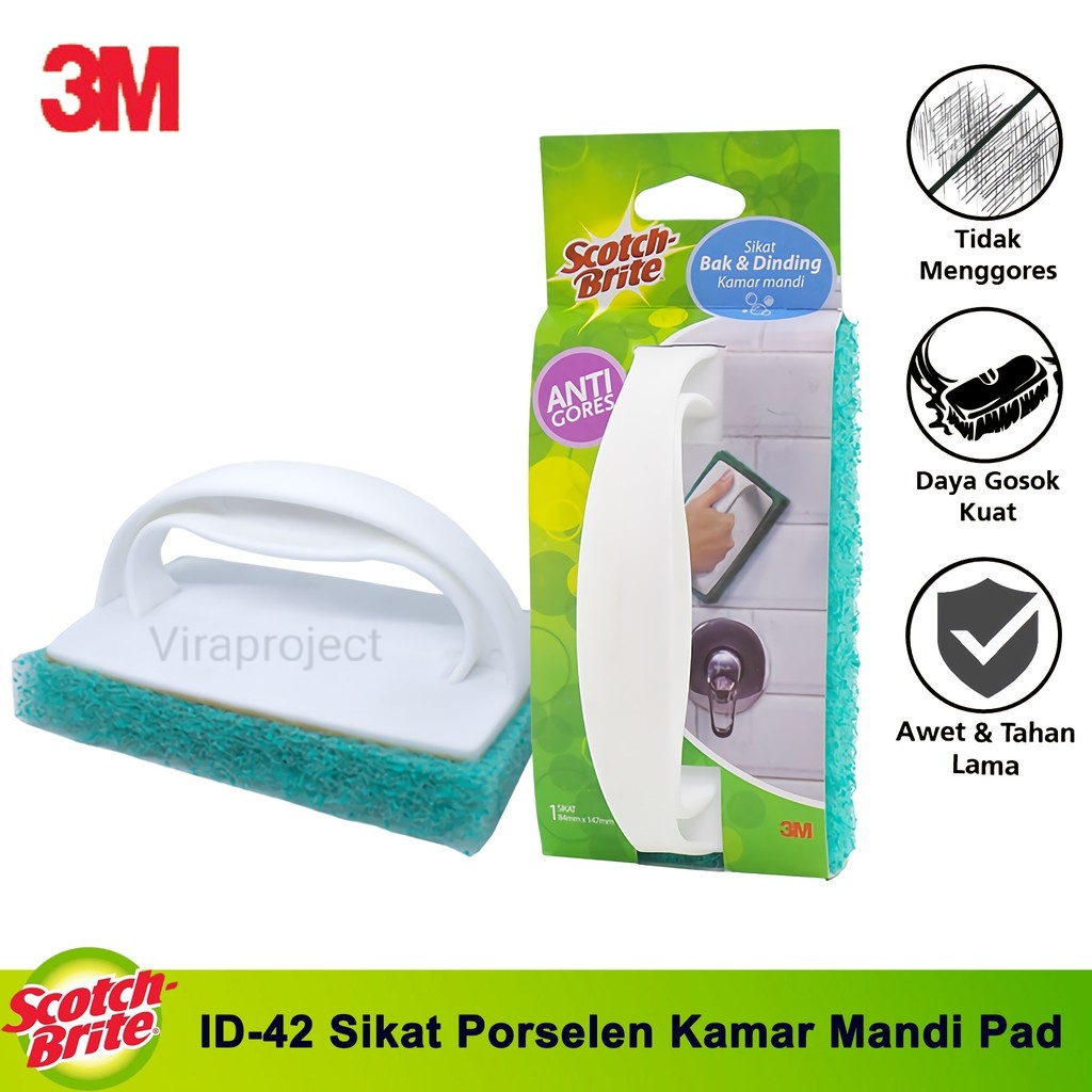 3M SCOTCH BRITE SIKAT PAD PORSELEN KAMAR MANDI DAN BAK MANDI ID-42