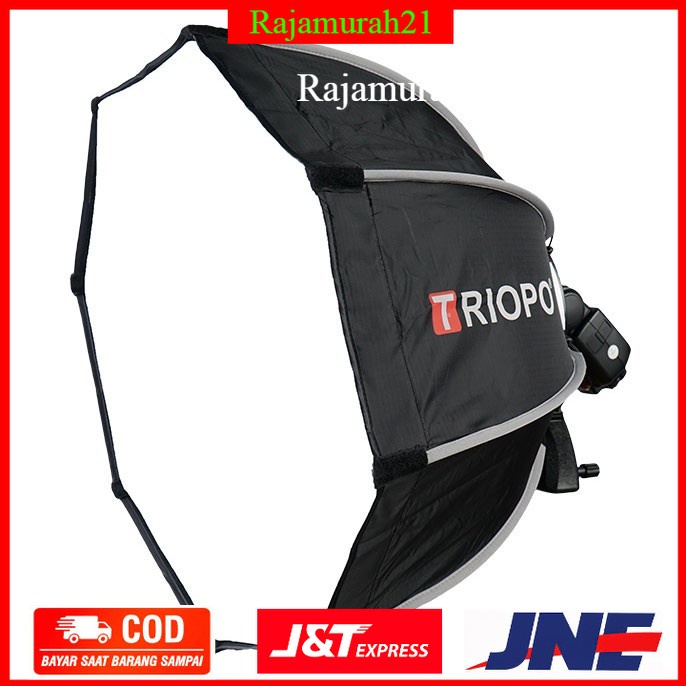 TaffSTUDIO Payung Studio Octagonal Umbrella Softbox Reflektor Flash 90CM/65CM/55CM - Black - X6CS02BK