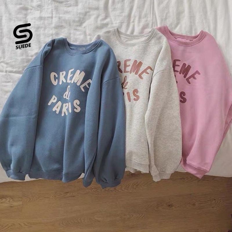 COD sweater Creme de Paris - Sweater basic wanita - Sweater oblong creme de Paris -