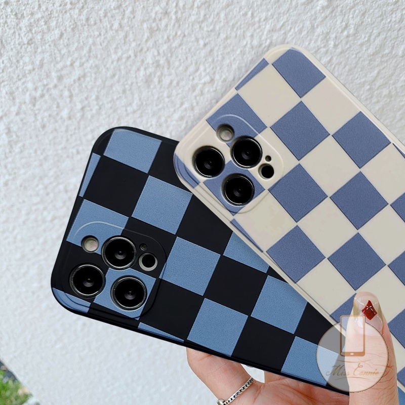Soft Case Tpu Motif Kotak-Kotak Hitam Putih Untuk Infinix Hot 11 Play 10 11 10S Smart 5 6 Hot 10T Note 8 9 Play