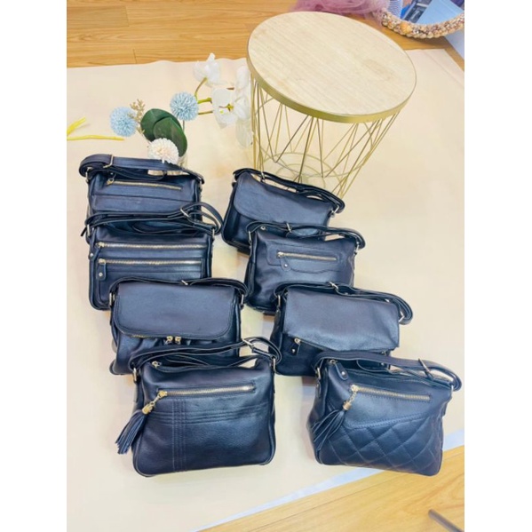 TAS PAPIRUT KULIT ASLI GARUT WARNA HITAM