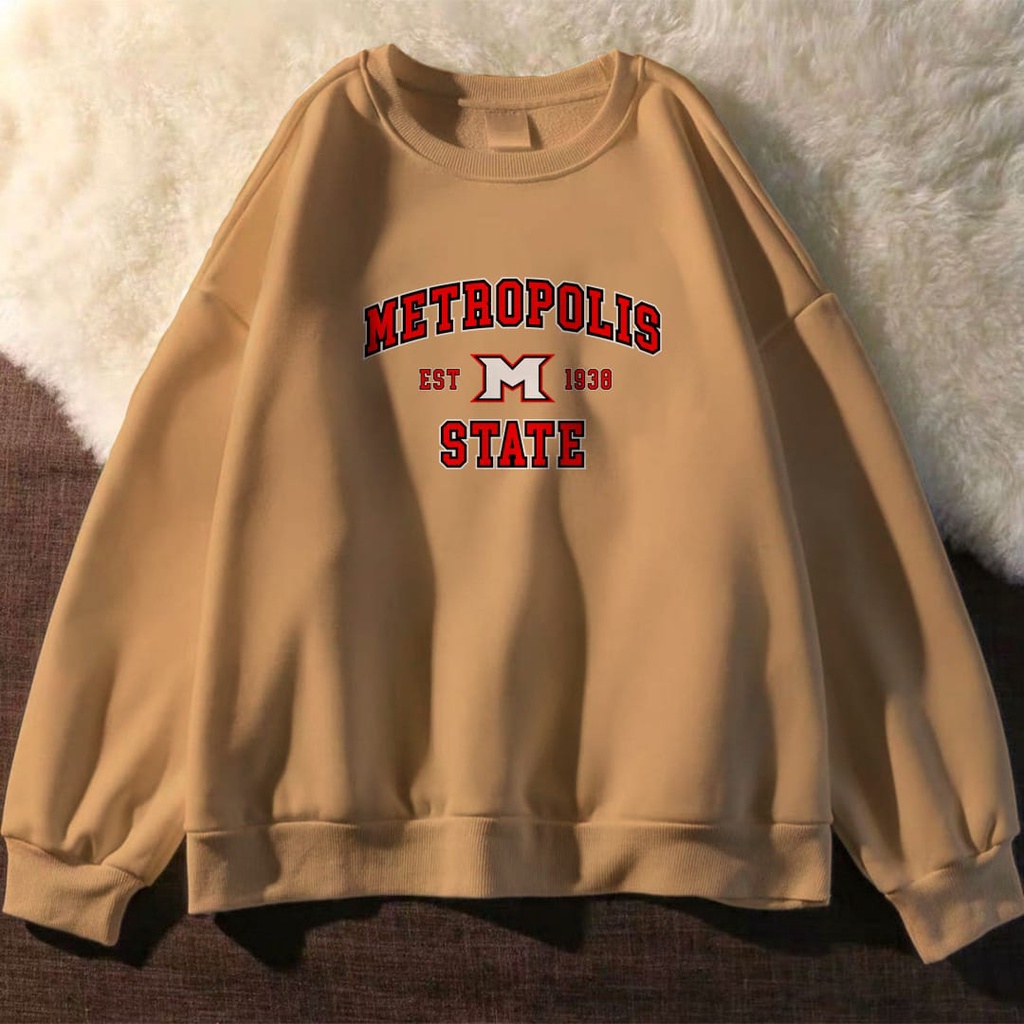 METROPOLIS M STATE SIZE M - XXL SWEATER UNISEX TEBAL / SWEATER UNISEX