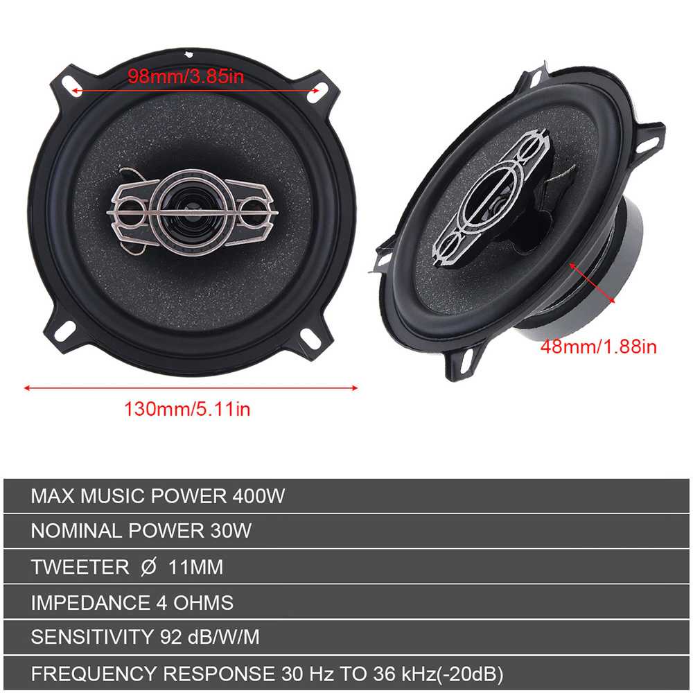 (100% BARANG ORI) Speaker Mobil HiFi 4 Way 5 Inch 400W 2 PCS - YL-1398B