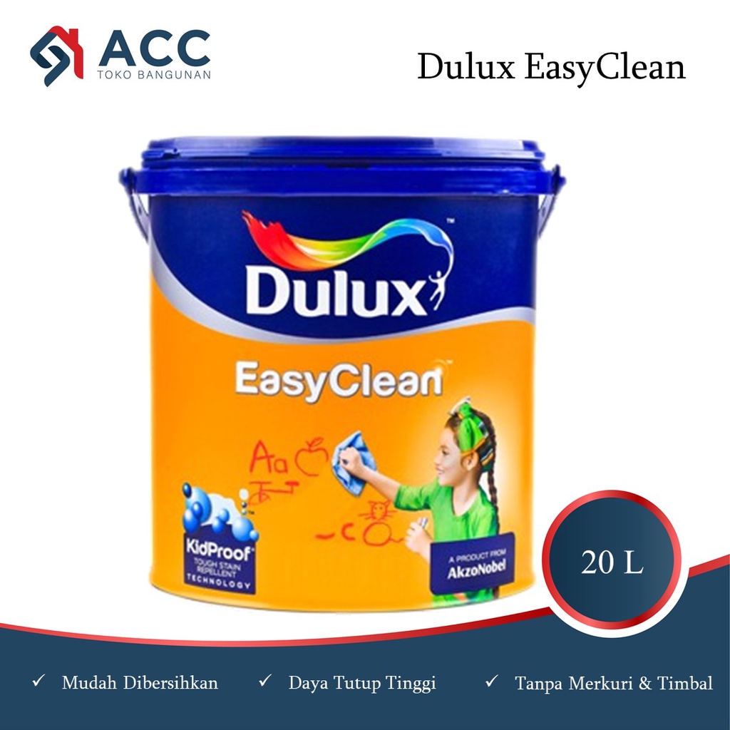 Jual Dulux Easy Clean 1501 Ukuran 20 Liter Pail Cat Tembok Dulux Interior Indonesiashopee 9489