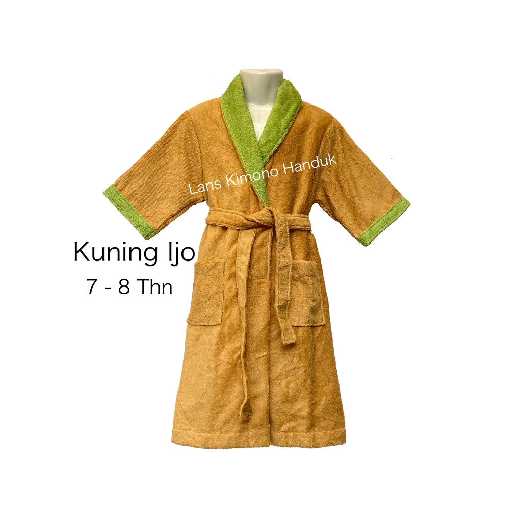 Lans Handuk Kimono Anak Usia 7 dan 8 Tahun Kids Bathrobes-3