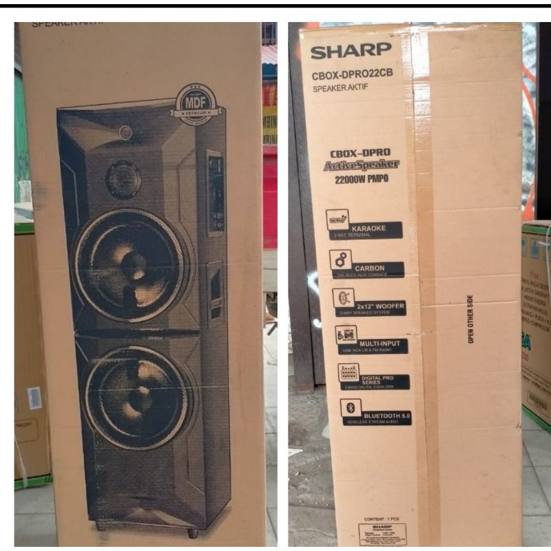 Sharp speaker  CBOX PRO 22cb new   12in x2 tumpuk