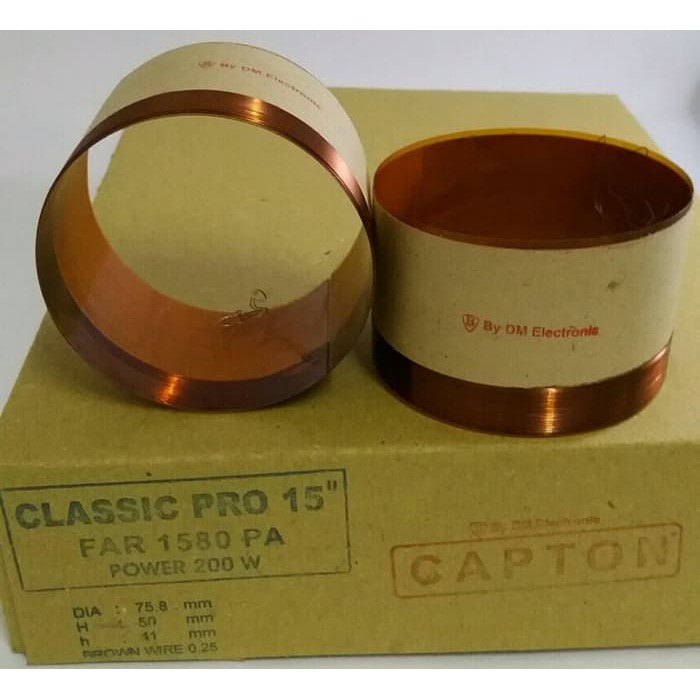 Spul spool Voice coil Speaker 15 inch ACR ClASSIC PRO.FAR 1580 PA Er~478