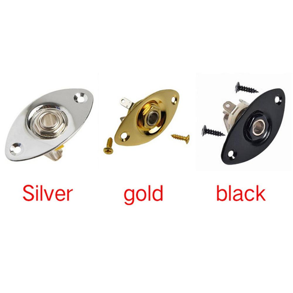 Lanfy Stop Kontak Output Gitar Metal Tahan Lama Replacemnet Bagian Gitar Elektrik Untuk Output Audio Gitar Listrik