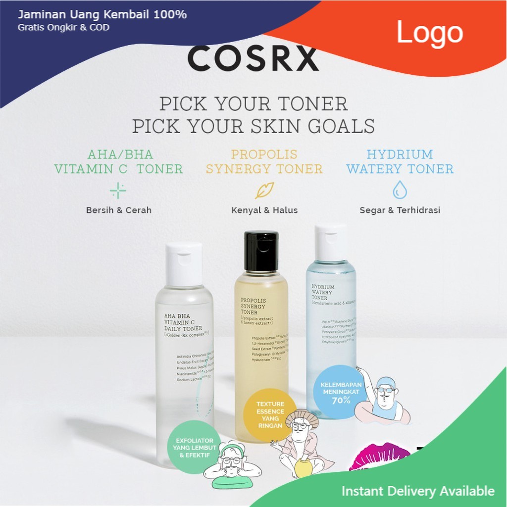 COSRX Hydrium Watery Toner | COSRX Propolis Synergy Toner | COSRX  AHA BHA Vitamin C Daily Toner