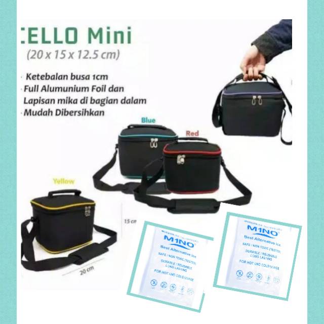 Terlaris ... Cooler Bag Asi Asip + 3 pcs ice gel mino M031 / 5 pcs ice gel mino M051 s1