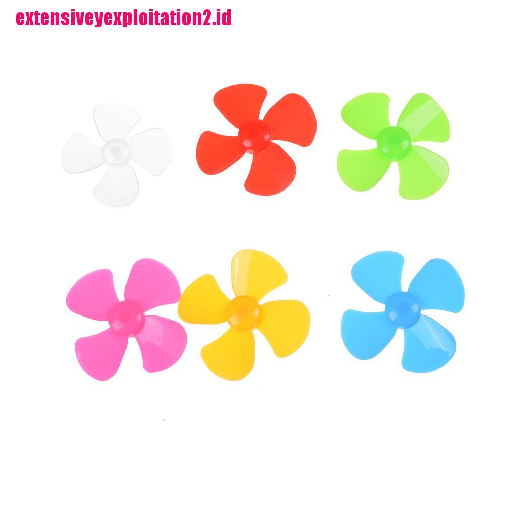 &lt; E2id &amp; &gt; 6pcs / Set Baling-Baling 4 Bilah Bahan Plastik Abs Ukuran 2mm X 56mm