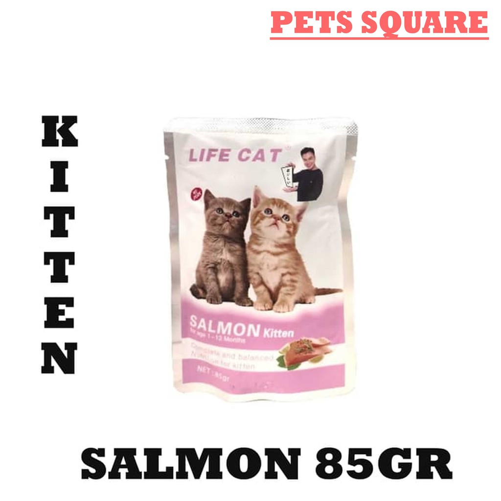 LIFE CAT POUCH KITTEN SALMON 85GR