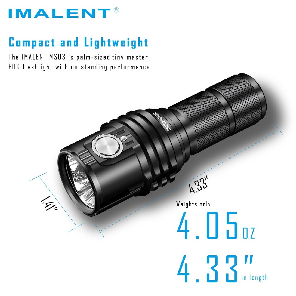 IMALENT MS03 - Mini EDC Flashlight 13000 Lumens - Senter EDC Portabel