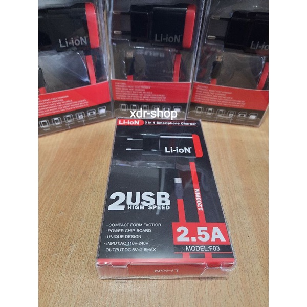 Charger Li-ion Iphone Fast Charging 2.5A